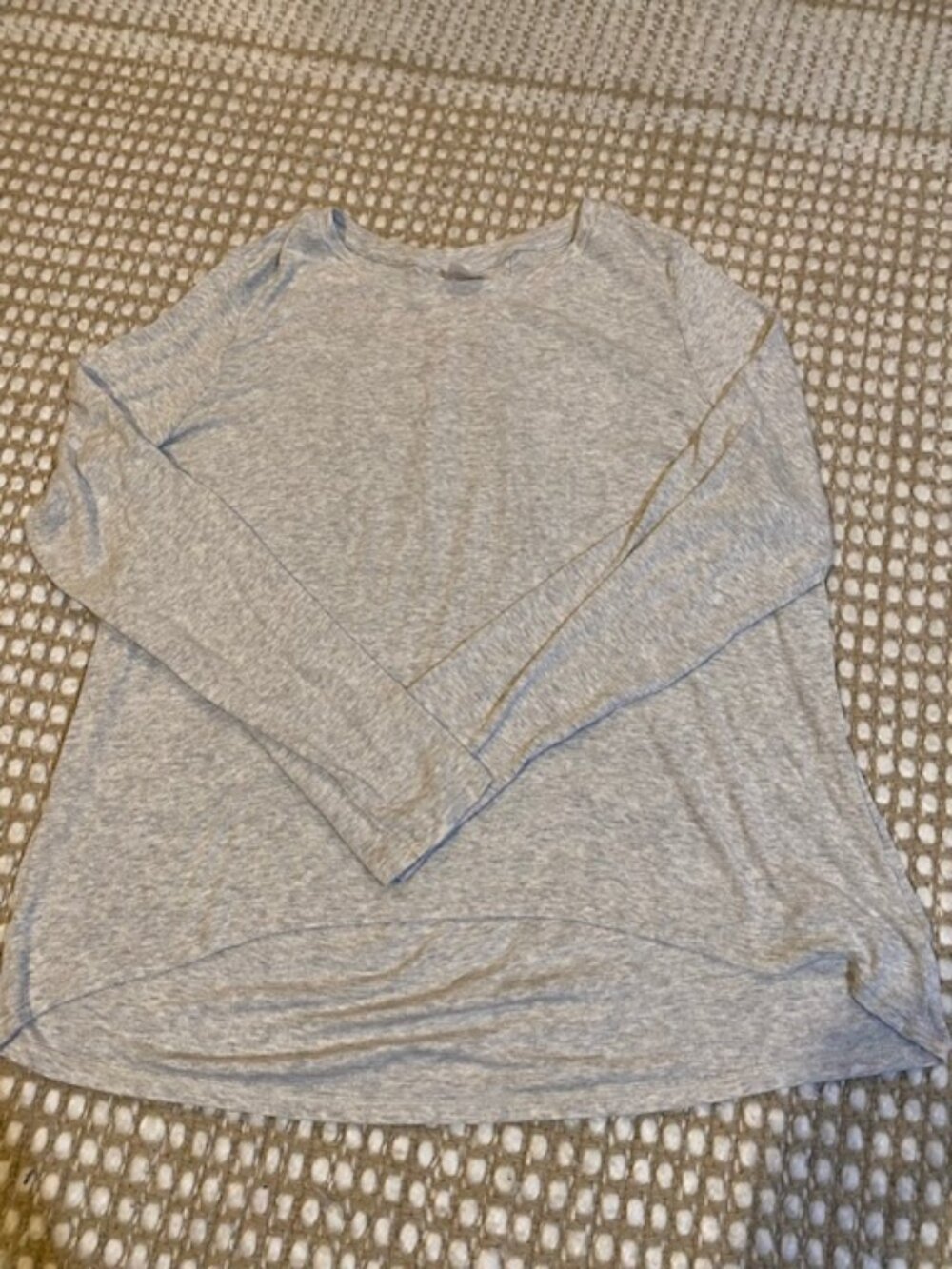 Athleta Modal Long Sleeve Crew Neck Top - Heather Gray Size S